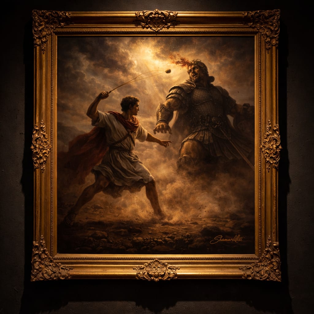 David vs. Goliath — Original Digital Artwork