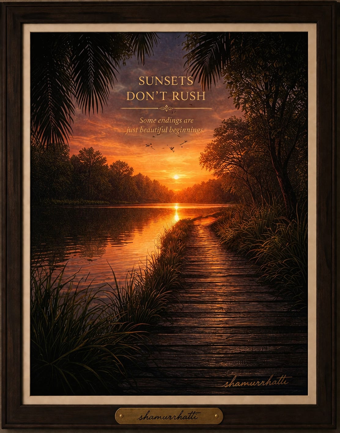 Sunsets Don’t Rush — Digital Art Print